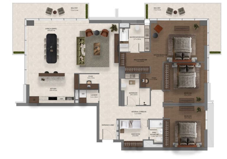 3 Bedrooms
