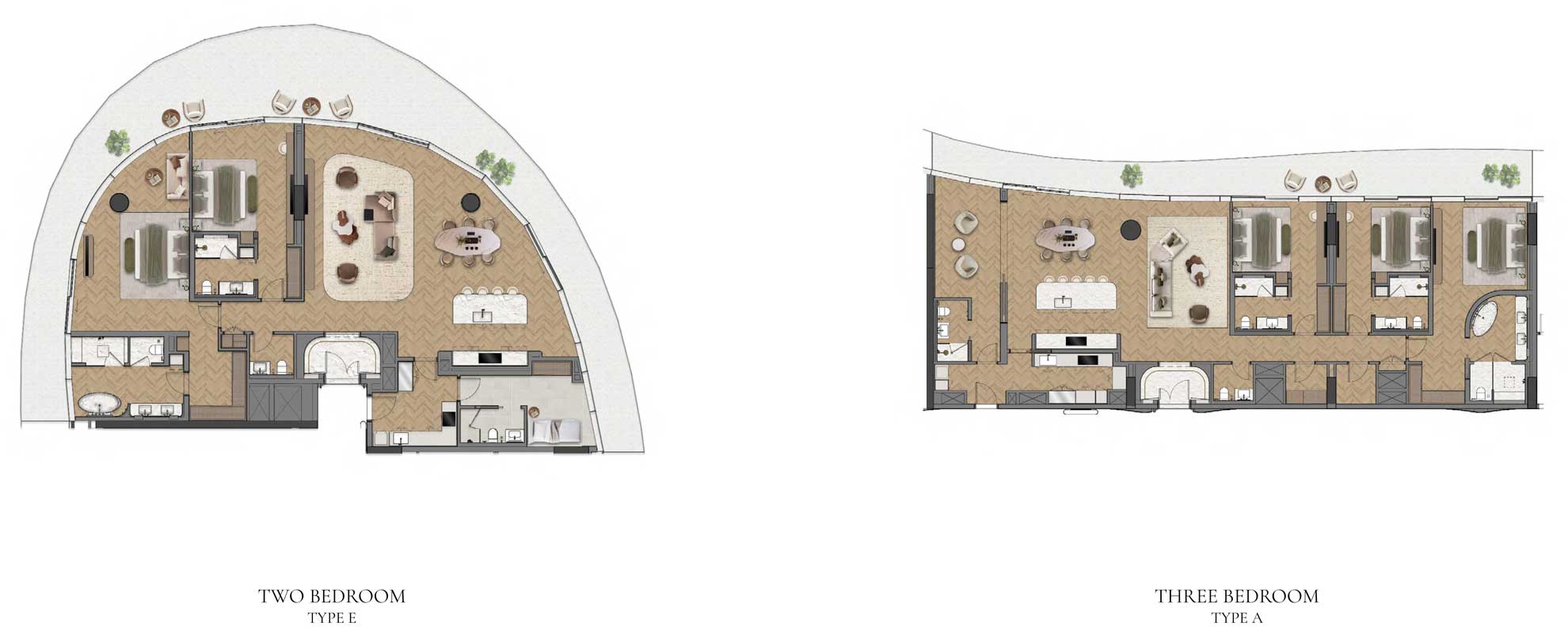 3 Bedrooms - A -D